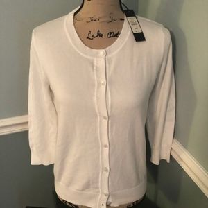 White Talbots Button Up Cardigan